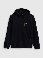 4F Kurtka przejściowa męska - czarna L. Czarne kurtki męskie 4f, l, bez wzorów, bez ramiączek, bez kaptura. Za 269.99 zł.
