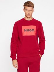 Hugo Bluza Duragol222 50467944 Czerwony Regular Fit. Czerwone bluzy nierozpinane męskie Hugo, m, bez wzorów, z bawełny, bez ramiączek, bez kaptura. Za 479.99 zł.