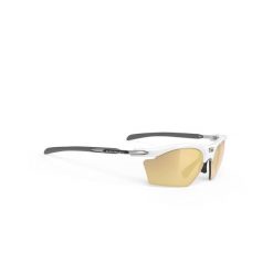 Okulary RUDY PROJECT RYDON SLIM WHITE GLOSS - MULTILASER GOLD. Białe okulary przeciwsłoneczne męskie Rudy Project, bez wzorów, sportowe. Za 780.00 zł.