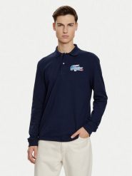 Lacoste Polo PH3597 Granatowy Regular Fit. Niebieskie koszulki polo męskie Lacoste, m, bez wzorów, z bawełny, bez kołnierzyka, bez ramiączek. Za 299.99 zł.