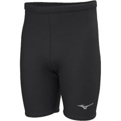 Legginsy midi Mizuno MZNRB. Czarne legginsy męskie Mizuno, bez wzorów, do biegania. Za 177.50 zł.