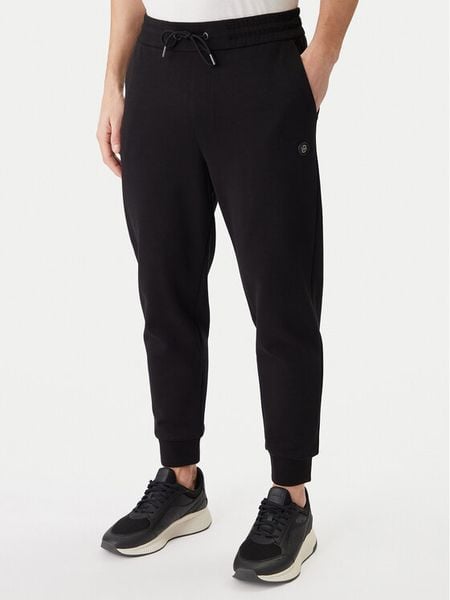 BOSS Spodnie dresowe 50555853 Czarny Regular Fit. Czarne spodnie dresowe męskie Boss, bez wzorów, z bawełny. Za 799.99 zł.