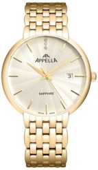 Zegarek męski Appella L12000.1111DQ CYRKONIE złoty. Żółte zegarki męskie Appella, złote. Za 1,580.00 zł.