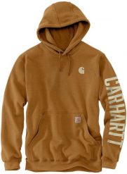 Bluza Carhartt Rain Defender Mid Sleeve Log Brown. Brązowe bluzy nierozpinane męskie Visent, m, bez wzorów, bez ramiączek, bez kaptura. Za 301.05 zł.