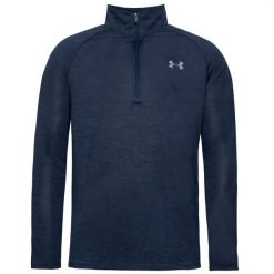 Bluza fitness męska Under Armour Tech 2.0 1/2 Zip. Niebieskie bluzy nierozpinane męskie Under Armour, m, bez wzorów, sportowe, bez ramiączek, bez kaptura. Za 240.50 zł.