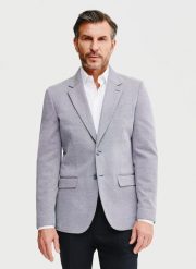 Granatowa marynarka melanż. Marynarki męskie Pako Lorente, m, bez wzorów, z bawełny. Za 399.99 zł.