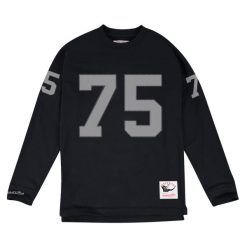 Bluza Los Angeles Raiders Howie Long. Czarne bluzy nierozpinane męskie Mitchell & Ness, m, bez wzorów, retro, bez ramiączek, bez kaptura. Za 477.50 zł.