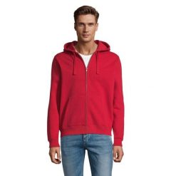 Męska Bluza Z Kapturem Spike Full Zip. Czerwone bluzy nierozpinane męskie SOL'S, m, bez wzorów, bez ramiączek, z kapturem. Za 174.99 zł.