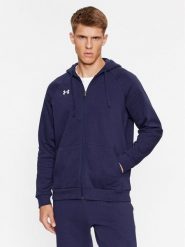 Under Armour Bluza Ua Rival Fleece Fz Hoodie 1379767 Granatowy Loose Fit. Niebieskie bluzy rozpinane męskie Under Armour, l, bez wzorów, z bawełny, bez ramiączek, bez kaptura. Za 153.82 zł.