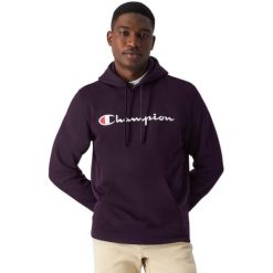 Bluza męska Champion Hooded. Fioletowe bluzy nierozpinane męskie CHAMPION, m, bez wzorów, bez ramiączek, bez kaptura. Za 308.87 zł.