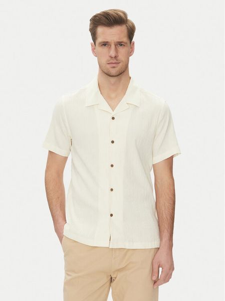 Guess Koszula M5GH67 WH340 Écru Regular Fit. Koszule męskie Guess, m, z aplikacjami, z bawełny, bez kołnierzyka, bez ramiączek. Za 209.99 zł.