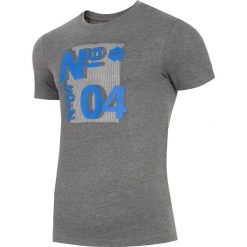 T-shirt męski TSM011 - średni szary melanż. T-shirty męskie marki 4f. W wyprzedaży za 49.99 zł.