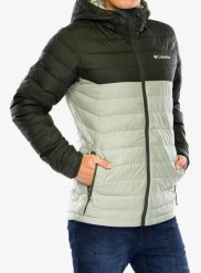 Kurtka Columbia Powder Lite II Hooded Jacket - safari/greenscape. Kurtki męskie Columbia, m, bez wzorów, bez ramiączek, bez kaptura. Za 544.62 zł.