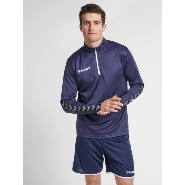 Bluza Hummel demi-zip hmlAUTHENTIC. Białe bluzy bez kaptura męskie HUMMEL, m, bez wzorów, z materiału, sportowe, bez ramiączek, bez kaptura. W wyprzedaży za 170.25 zł.