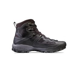 Buty trekkingowe Mammut Ducan High GTX. Brązowe buty zimowe męskie Mammut, bez wzorów, z materiału, sportowe, za kostkę, bez obcasa, bez zapięcia. Za 889.99 zł.