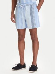 Tommy Jeans Szorty materiałowe Dobby Stripe DM0DM22830 Błękitny Relaxed Fit. Niebieskie szorty męskie Tommy Jeans, bez wzorów, z bawełny. Za 309.99 zł.