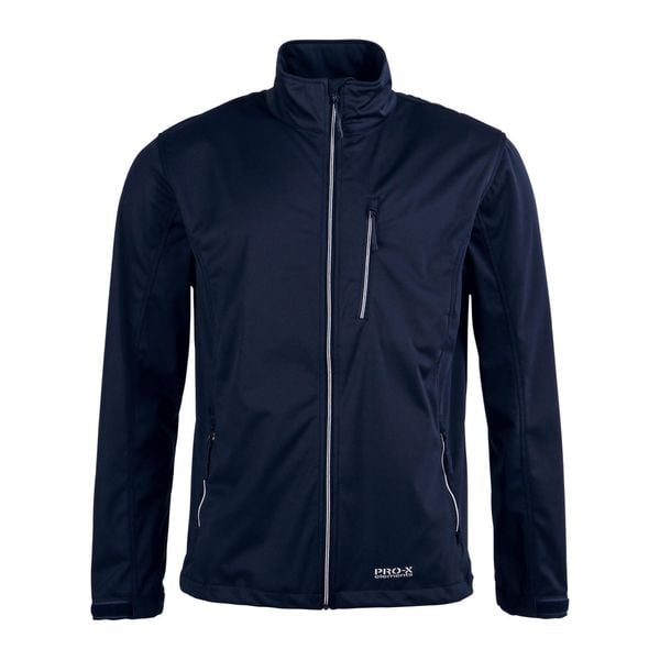 Kurtka softshell Pro-X Elements Dario. Niebieskie kurtki męskie PRO-X ELEMENTS, bez wzorów, z softshellu, bez kaptura, trekkingowe. Za 341.00 zł.