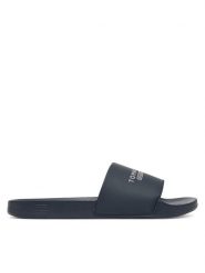 Tommy Hilfiger Klapki Raised Pool Slide FM0FM05761 Granatowy. Niebieskie klapki i japonki męskie Tommy Hilfiger, bez wzorów, ze skóry. Za 189.99 zł.