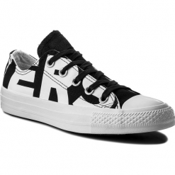 Trampki CONVERSE - Ctas Ox 159618C Black/White/White. Białe trampki męskie Converse, z gumy, sportowe. W wyprzedaży za 199.00 zł.