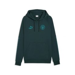 Męska bluza z kapturem Manchester City KING PUMA. Niebieskie bluzy nierozpinane męskie Puma, m, bez wzorów, sportowe, bez ramiączek, z kapturem. Za 299.00 zł.