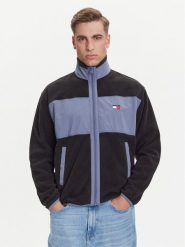 Tommy Jeans Polar DM0DM21906 Czarny Relaxed Fit. Czarne bluzy z polaru męskie Tommy Jeans, m, bez wzorów, z jeansu, bez ramiączek, bez kaptura. Za 499.99 zł.