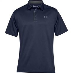 Koszulka sportowa męska Under Armour Tech Polo. Koszulki polo męskie Under Armour, m, bez wzorów, sportowe, bez kołnierzyka, bez ramiączek. Za 240.50 zł.