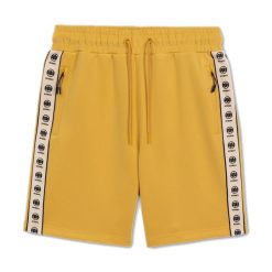Spodenki męskie Pitbull Track Shorts Powers. Żółte szorty sportowe męskie PITBULL, bez wzorów, sportowe. Za 149.99 zł.
