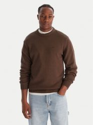 Quiksilver Sweter Salt Water EQYSW03326 Brązowy Regular Fit. Brązowe swetry męskie Quiksilver, bez wzorów, z syntetyku, bez kołnierzyka, bez ramiączek. Za 299.99 zł.