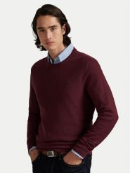 Polo Ralph Lauren Sweter 710918163520 Bordowy Regular Fit. Czerwone kardigany męskie Polo Ralph Lauren, m, bez wzorów, z bawełny, bez ramiączek. Za 659.99 zł.