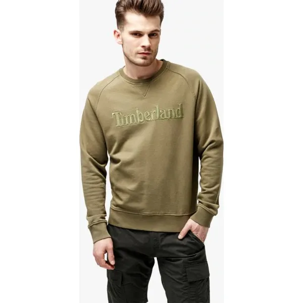 Timberland Bluza Exeter River Brand Logo Crew , zielony, rozmiar XXL. Zielone bluzy nierozpinane męskie Timberland, m, bez wzorów, z bawełny, bez ramiączek, bez kaptura. W wyprzedaży za 159.99 zł.