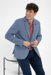 Marynarka bawełniana jednorzędowa JB-TENDER. Niebieskie marynarki męskie Volcano, m, bez wzorów, z bawełny. Za 349.99 zł.