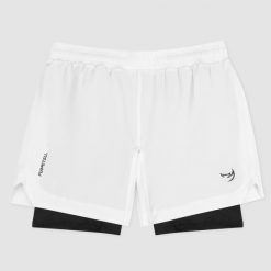 Spodenki treningowe męskie FUMETSU Origins Dual Layer. Białe szorty sportowe męskie FUMETSU, bez wzorów, sportowe. Za 189.99 zł.