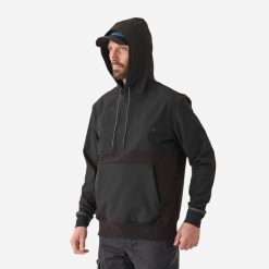 Bluza z kapturem Caperlan 500 Softshell. Czarne bluzy rozpinane męskie CAPERLAN, l, bez wzorów, z softshellu, z kapturem. Za 249.99 zł.