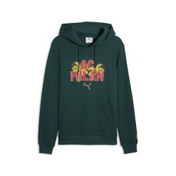 Męska bluza z kapturem AC Milan FtblCulture PUMA. Zielone bluzy nierozpinane męskie Puma, m, bez wzorów, z kapturem. Za 279.00 zł.