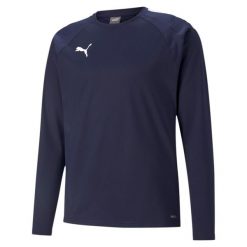 Bluza Puma Teamliga. Białe bluzy nierozpinane męskie Puma, bez wzorów, sportowe, bez ramiączek, bez kaptura. Za 253.00 zł.