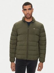 Tommy Jeans Kurtka puchowa DM0DM18909 Zielony Regular Fit. Zielone kurtki męskie Tommy Jeans, m, bez wzorów, z jeansu, bez ramiączek, bez kaptura. Za 589.99 zł.
