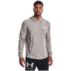 Bluza sportowa męska Under Armour Rival Terry LC z kapturem. Szare bluzy z kapturem męskie Under Armour, m, bez wzorów, z kapturem. Za 177.29 zł.