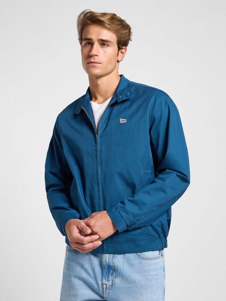 LEE MĘSKA KURTKA LEE HARRINGTON JACKET ORION BLUE 112363868. Niebieskie kurtki męskie Lee, m, bez wzorów, bez ramiączek, bez kaptura. Za 249.99 zł.