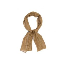 Szal maskujący z siatki MESH 155x48 cm. Brązowe szaliki męskie CAMOUFLAGE, bez wzorów, z meshu. Za 27.99 zł.