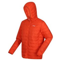 Kurtka turystyczna dla mężczyzn Hooded Hillpack z kapturem. Brązowe kurtki męskie Regatta, m, bez wzorów, sportowe, bez ramiączek, z kapturem. Za 139.99 zł.