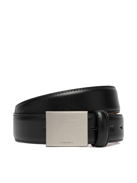 Calvin Klein Pasek Męski Logo Plaque Smooth 32Mm LV04D7030G Czarny. Czarne paski męskie Calvin Klein, bez wzorów, ze skóry. Za 289.99 zł.