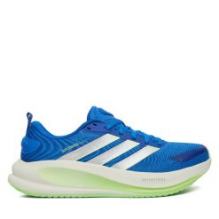 Buty do biegania adidas. Niebieskie buty do biegania męskie ADIDAS, bez wzorów, bez zapięcia, do biegania. Za 399.99 zł.