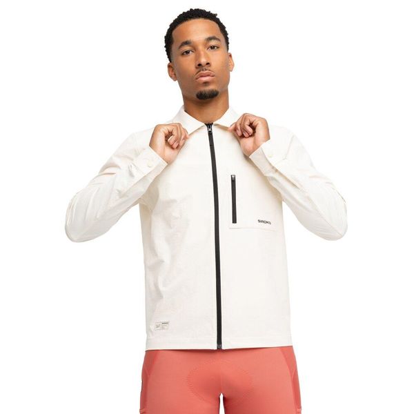 Męska letnia wierzchnia koszula kolarska gravel Kolarstwo Siroko Stoneway Stone. Białe koszule męskie SIROKO, na lato, m, bez wzorów, bez kaptura, rowerowe. Za 380.00 zł.