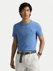 Polo Ralph Lauren T-Shirt 710671438408 Niebieski Slim Fit. Niebieskie koszulki polo męskie Polo Ralph Lauren, m, bez wzorów, z bawełny, bez kołnierzyka, bez ramiączek. Za 209.99 zł.