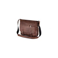 Brązowa casual torba męska na ramię Solier S12. Brązowe torby męskie na ramię marki Solier, w paski, ze skóry ekologicznej, biznesowe. Za 139.00 zł.