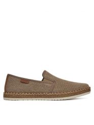 Rieker Półbuty B5265-64 Beżowy. Brązowe codzienne półbuty męskie Rieker, bez wzorów, z materiału, bez obcasa, bez zapięcia. Za 229.99 zł.