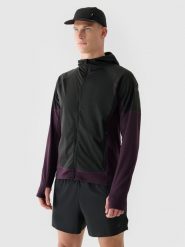 4F Bluza do biegania szybkoschnąca męska - fioletowa XL. Fioletowe bluzy rozpinane męskie 4f, m, bez wzorów, z dzianiny, sportowe, bez ramiączek, z kapturem. W wyprzedaży za 139.99 zł.