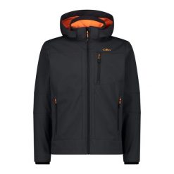Kurtka męska turystyczna CMP 3A01787N. Czarne kurtki softshell męskie CMP, l, bez wzorów, z softshellu, z kapturem, trekkingowe. W wyprzedaży za 314.99 zł.