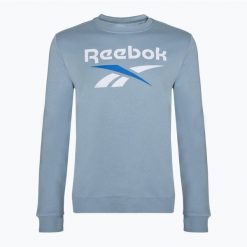 Bluza męska Reebok Identity Big Logo Fleece Crew. Niebieskie bluzy nierozpinane męskie Reebok, m, bez wzorów, bez ramiączek, bez kaptura. Za 129.99 zł.