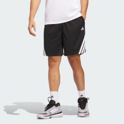 Szorty Legends 3-Stripes Basketball. Białe szorty sportowe męskie ADIDAS, bez wzorów, z materiału, sportowe. Za 109.00 zł.